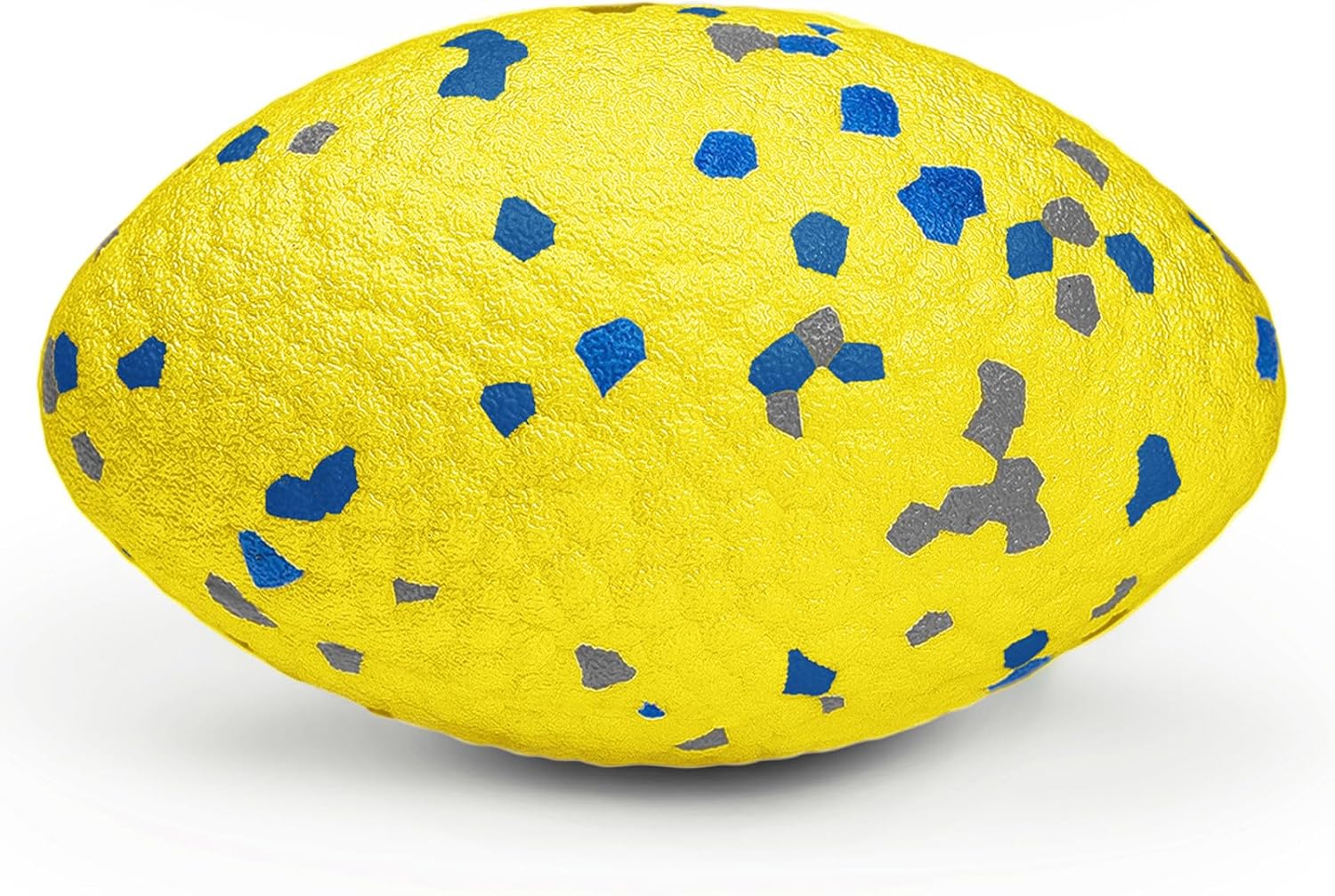 4.72" Indestructible Large Rugby Balls for Aggressive Chewers Durable Olive Bouncy Interactive Football Toy for Dogs Fetch Game Lightweight Floating Outdoor Training, Yellow