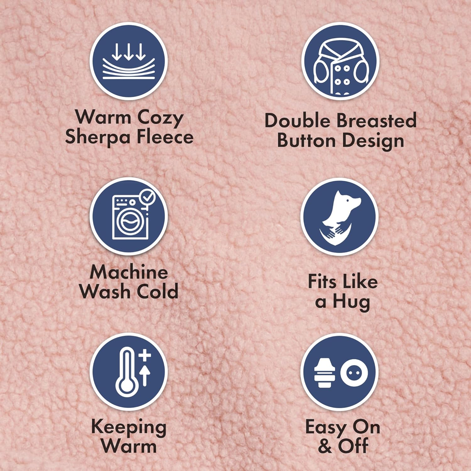Spark Paws Teddy Dog Sweater, Sherpa Jacket Vest with Warm Fleece Lining, Winter Coat Suitable for Small Medium Large XL XXL Breeds - Pink - 2XL