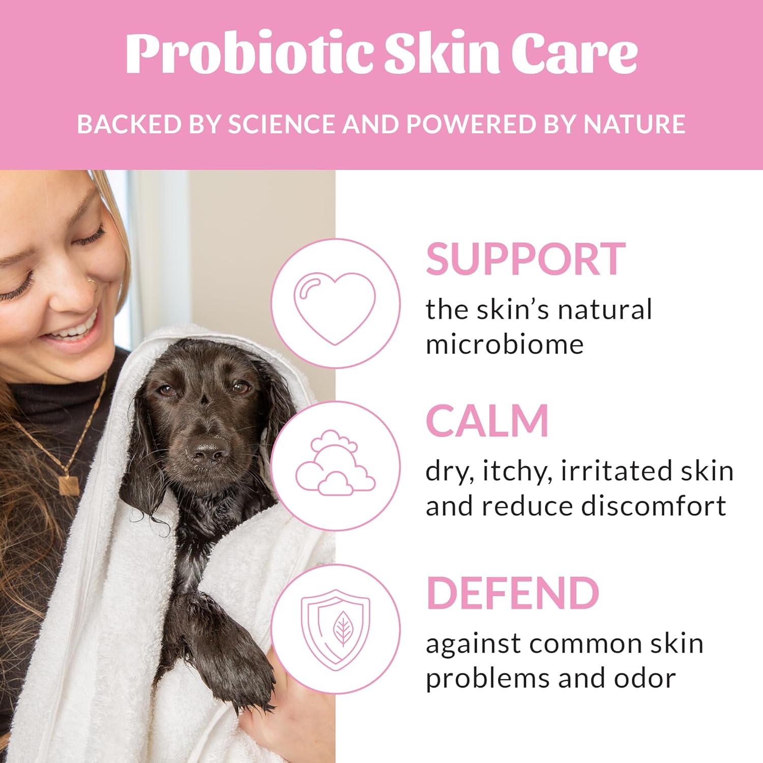 Skout's Honor Probiotic Dog Shampoo & Conditioner with Avocado Oil & Omega-3s, 97% Natural, Paraben & Sulfate-Free, Cruelty-Free, 16oz, Happy Puppy, 2-Pack