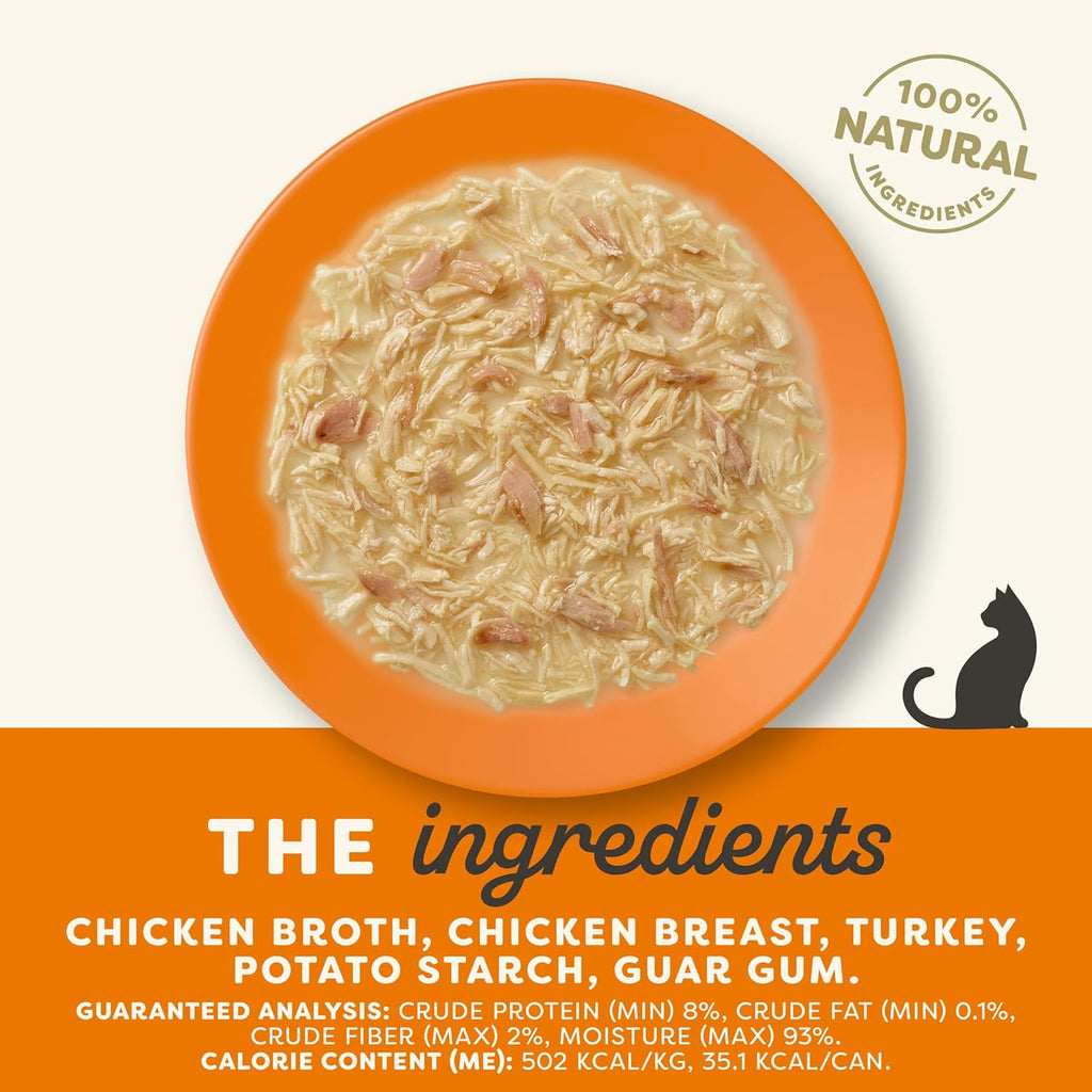 Applaws Natural Wet Cat Food in Gravy, Limited Ingredient Canned Cat Food, Wet Food for Cats with No Artificial Additives, Chicken Breast & Turkey in Gravy (24 x 2.47 oz Cans)