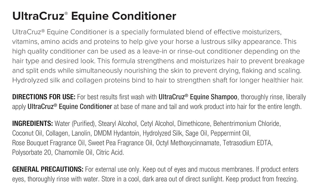 UltraCruz - sc-516936 Equine Horse Shampoo and Conditioner Bundle, 32 oz Each