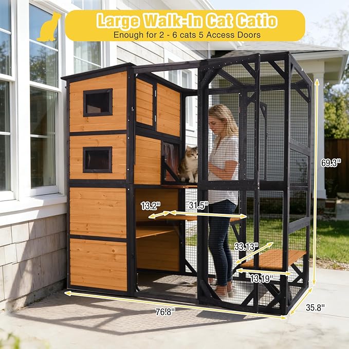 Aivituvin Large Catio Cat Enclosure Window - Image 6