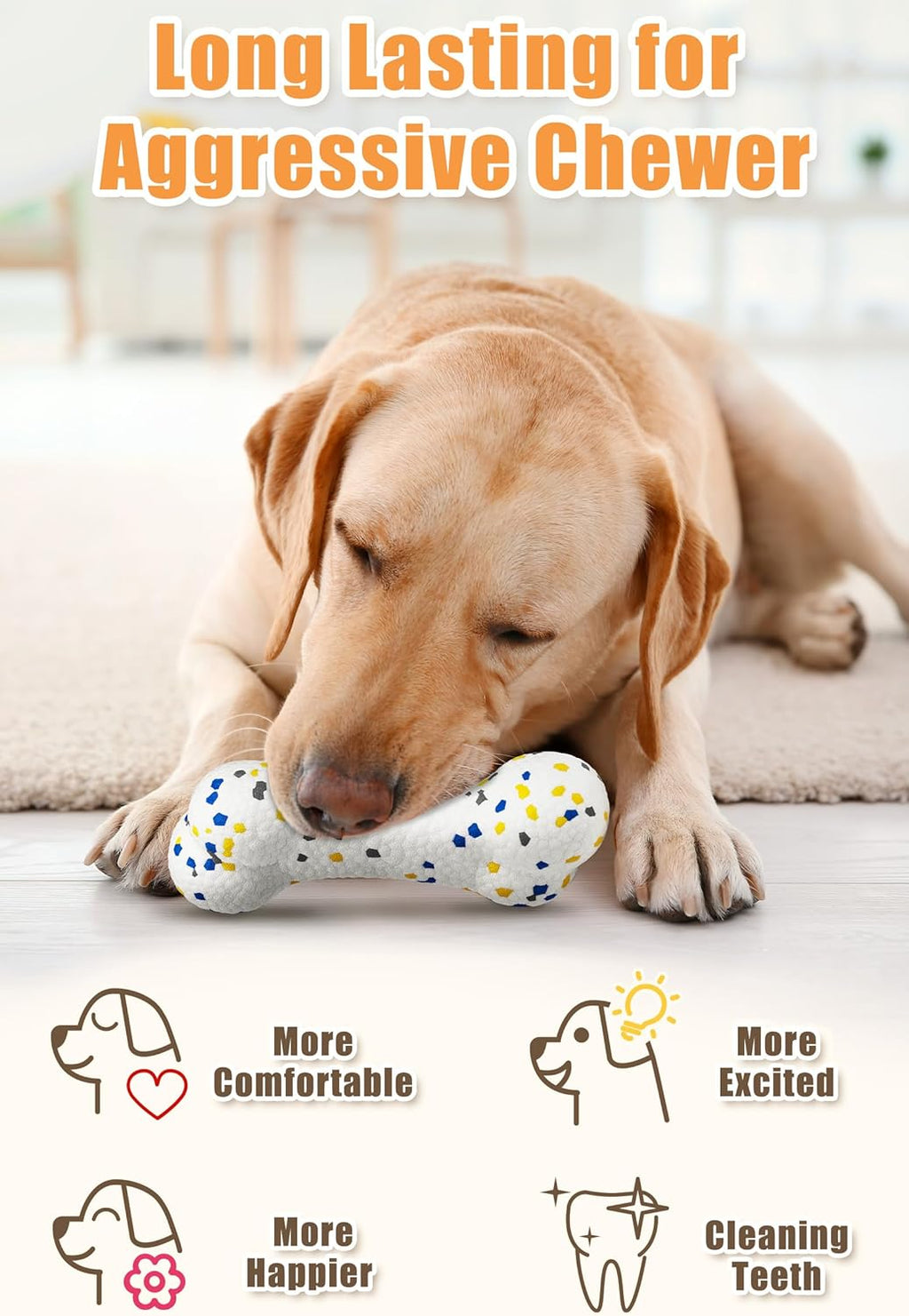 4.72" Indestructible Large Rugby Balls for Aggressive Chewers Durable Olive Bouncy Interactive Football Toy for Dogs Fetch Game Lightweight Floating Outdoor Training, White
