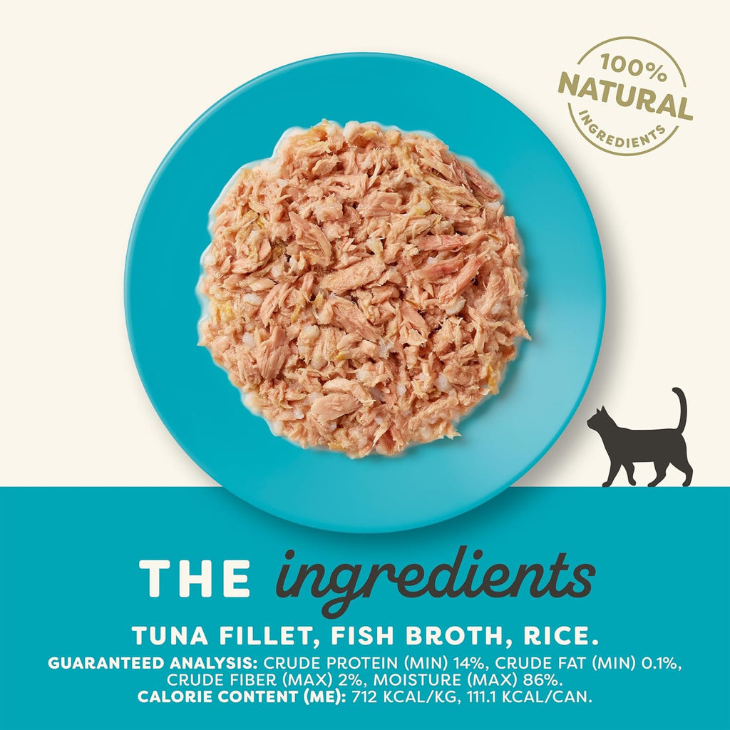 Applaws Natural Wet Cat Food in Broth, Limited Ingredient Canned Wet Cat Food, No Additives, Made with Natural Ingredients, Tuna Fillet Broth (6 x 5.5oz Cans)