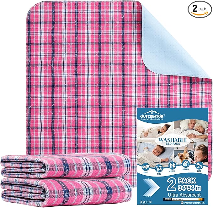 OUTCREATOR® Washable Bed Pads 34" x 54" by OUTCREATOR