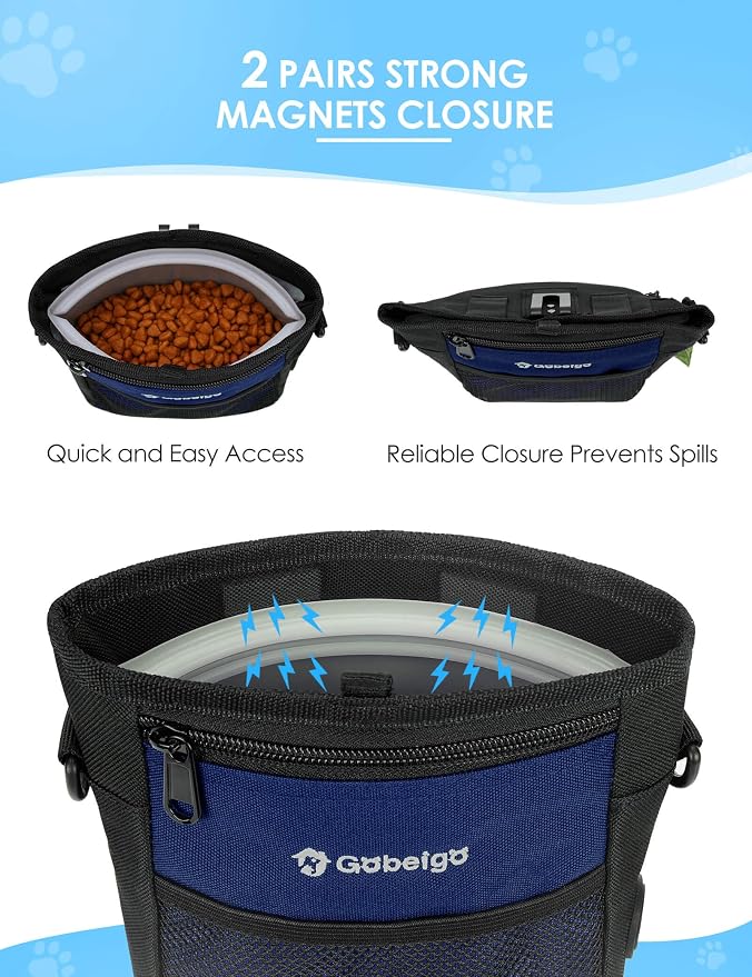 Gobeigo Dog Treat Pouch, Magnetic Closure & Sealable Silicone Bag Insert - Image 3