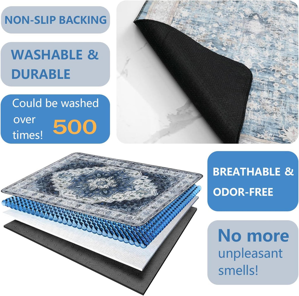 Washable Pee Pads for Dogs 2 Pack, Absorbent Reusable Puppy Pads Waterproof, Leakproof & Non-Slip Whelping Pad, Potty Training Pads for Dogs Playpen Mat 48x48