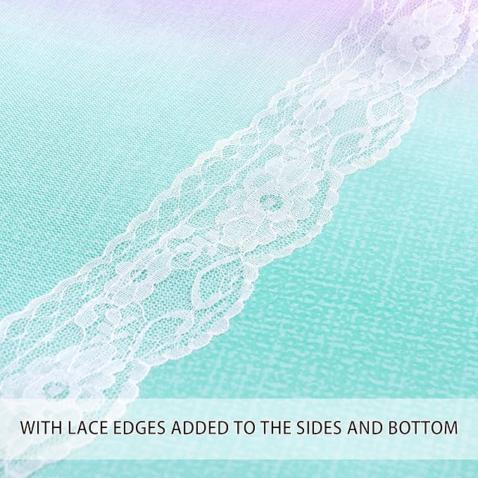 XiDi Curtains for Girls Bedroom Kids Room 2 Panels Colorful Rainbow Star Blackout Curtains Unicorn Wall Decor Cute Mermaid Princess 34 Inches Wide 79 Inches Long Grommet Drapes Pink Purple Green