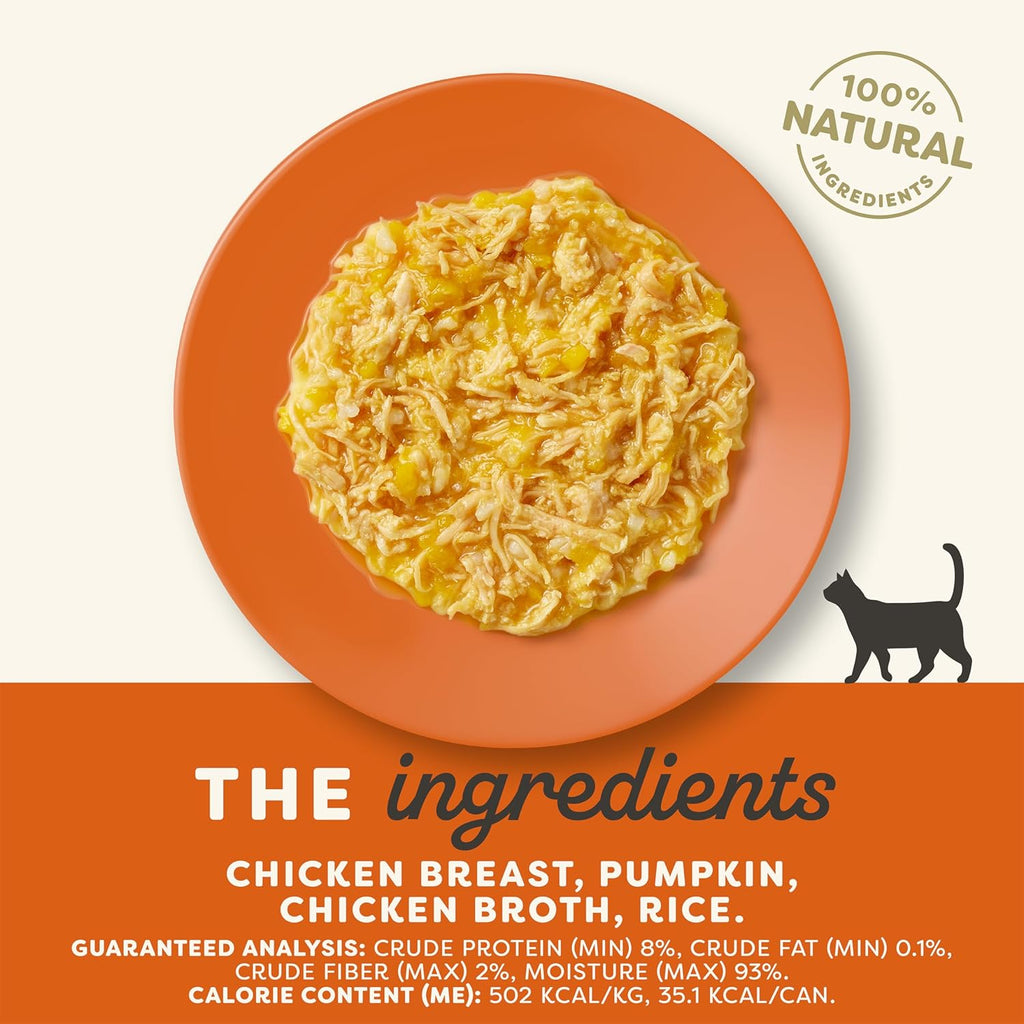 Applaws Natural Wet Cat Food, 24 Count, Limited Ingredient Canned Wet Cat Food, Chicken with Pumpkin in Broth, 2.47oz Cans