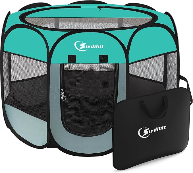 Siedihit Playpen for Middle Dog Cat, Dogs Tent Crate Cage Indoor/Outdoor by Siedihit