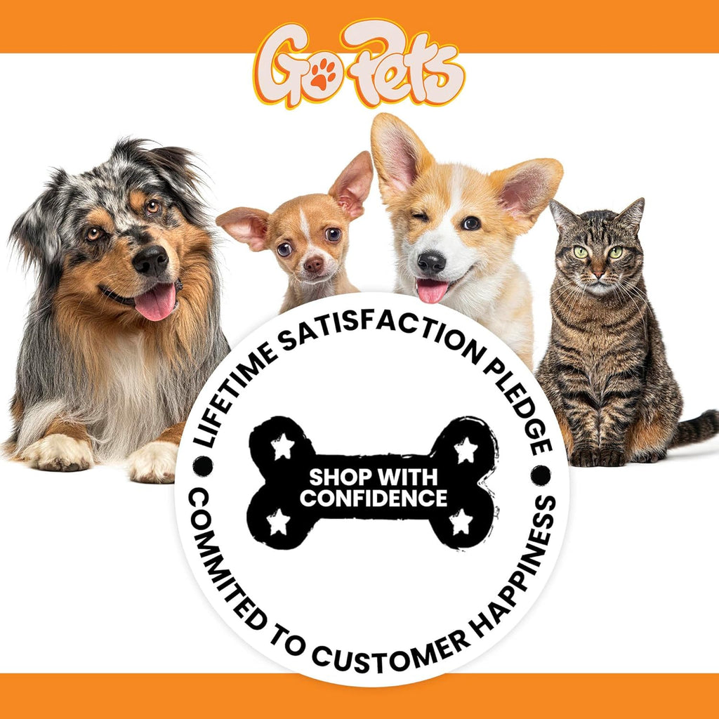 GoPets Double Row Dematting Rake, Undercoat Grooming Tool for Thick and Long Coat Pets, Ideal for Sensitive Skin, Reduces Breakage, Supports Daily Shedding Control, Detangler for Dogs and Cats