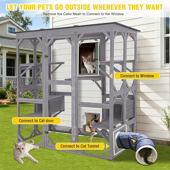 Aivituvin Catio Outdoor Cat Enclosure - Image 6