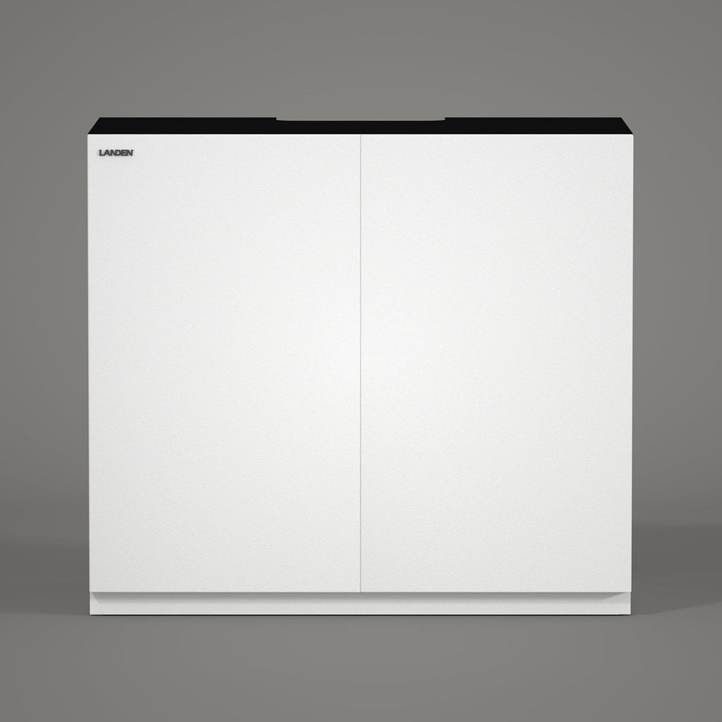 LANDEN Aquarium Stand and Cabinet, for up to 44Gal Tank, Fish Tank, Nano Foam Leveling Mat Included, Contemporary and Simple Design, Wooden Matte White Painted W35.5xD17.7xH31.49in (Stand Only)