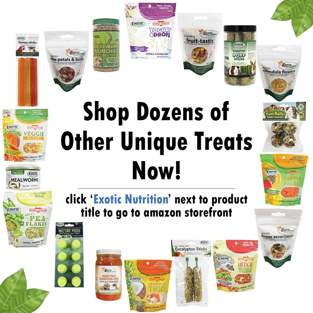 Exotic Nutrition Veggie Blend - Healthy Natural Mixed Dried Vegetable Treat - Sweet Potatoes, Carrots, Peas - for Degus, Chinchillas, Sugar Gliders, Hedgehogs, Guinea Pigs & Small Pets… (3 Pound)