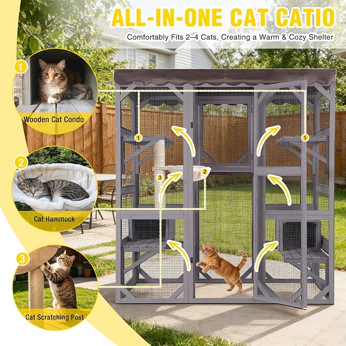 Aivituvin Catio Outdoor Cat Enclosure - Image 6