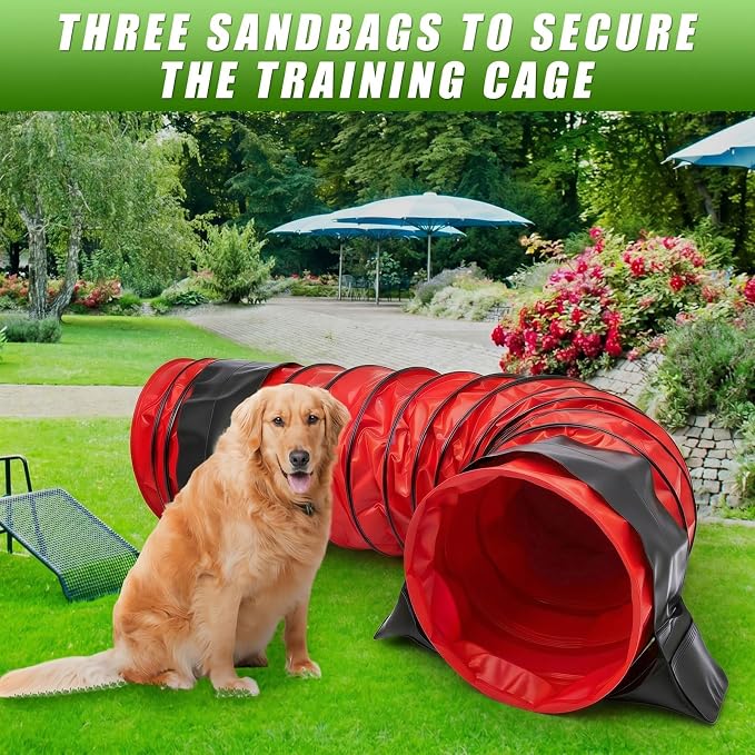 Briwooody 24 in 10 Foot PVC Dog Agility Tunnel - Image 7