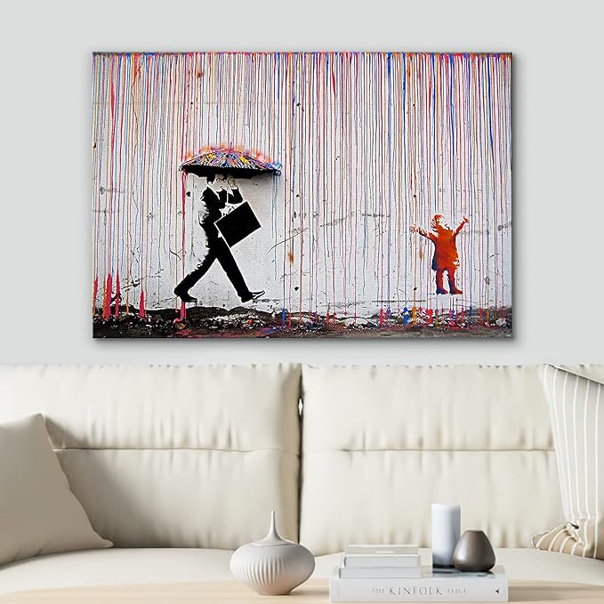 SIGNWIN Canvas Wall Art Banksy Canvas Painting Home Artwork Decoration for Living Room,Bedroom - 24x36 inches
