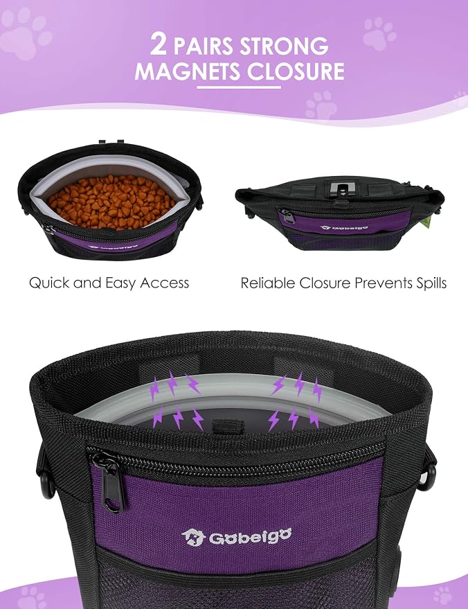 Gobeigo Dog Treat Pouch, Magnetic Closure & Sealable Silicone Bag Insert - Image 3