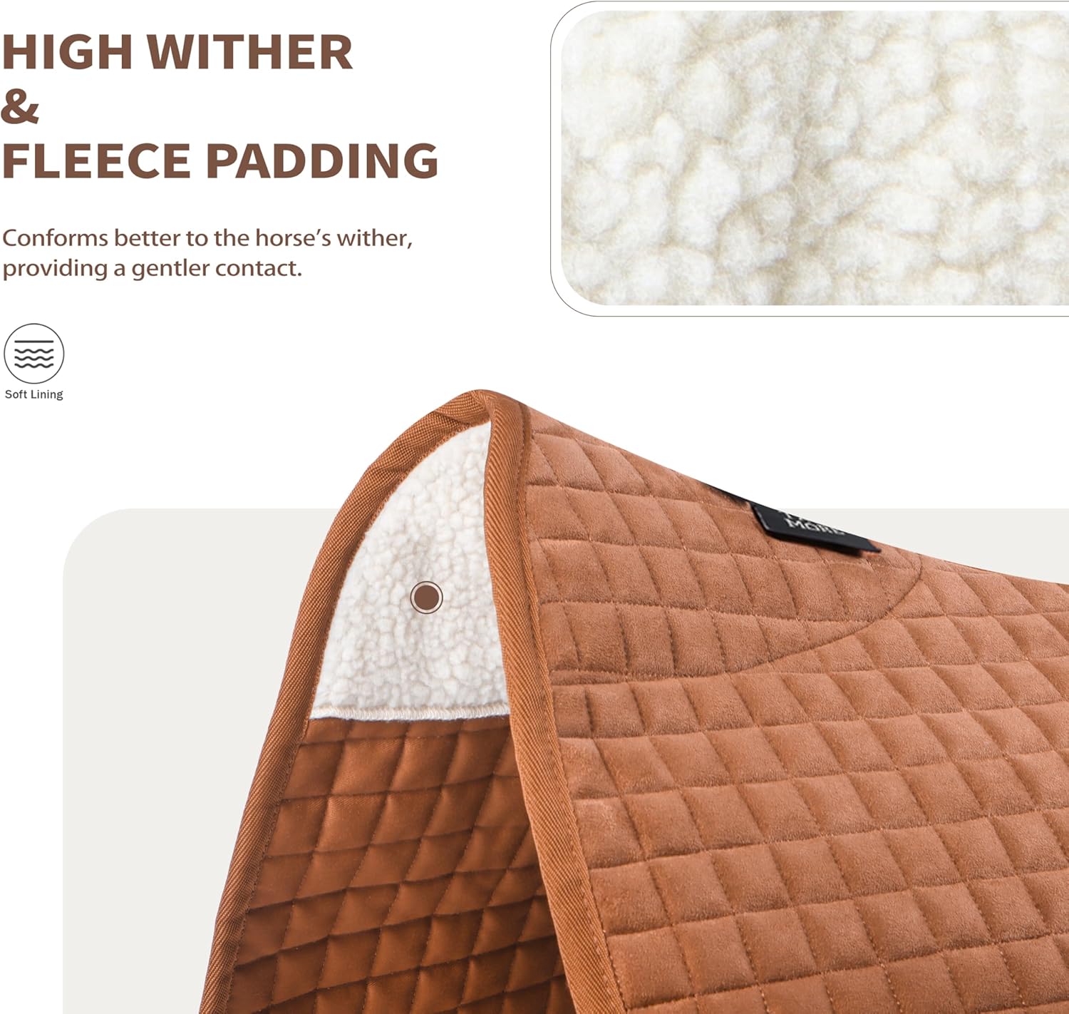Tackmore Western Saddle Pad Breathable, Shock-Absorbing Saddle Pad