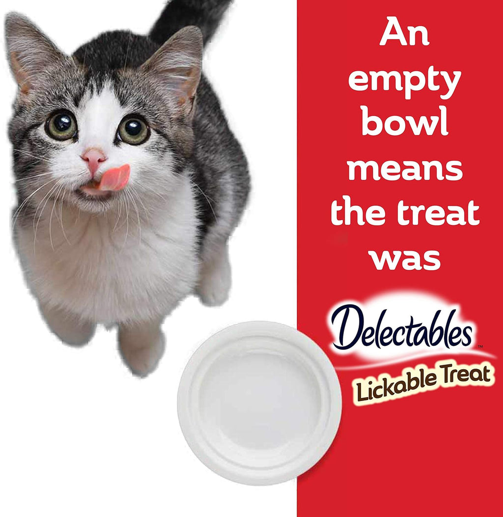 Delectables Senior Stew & Bisque Lickable Wet Cat Treats Variety Pack