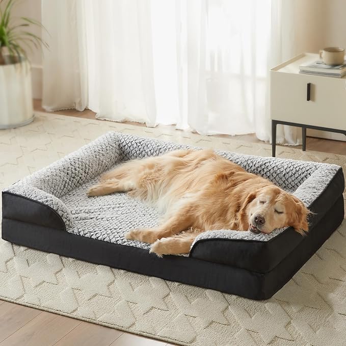 Orthopedic Dog Bed for Large Dogs, Egg Crate Foam Bed for Large Dogs, Equipped by LEXTRO