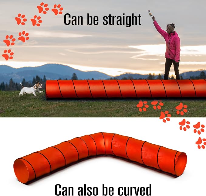 Houseables Dog Agility Tunnel, Dog Tunnel, Agility Equipment, 18 Feet, Puppy - Image 5