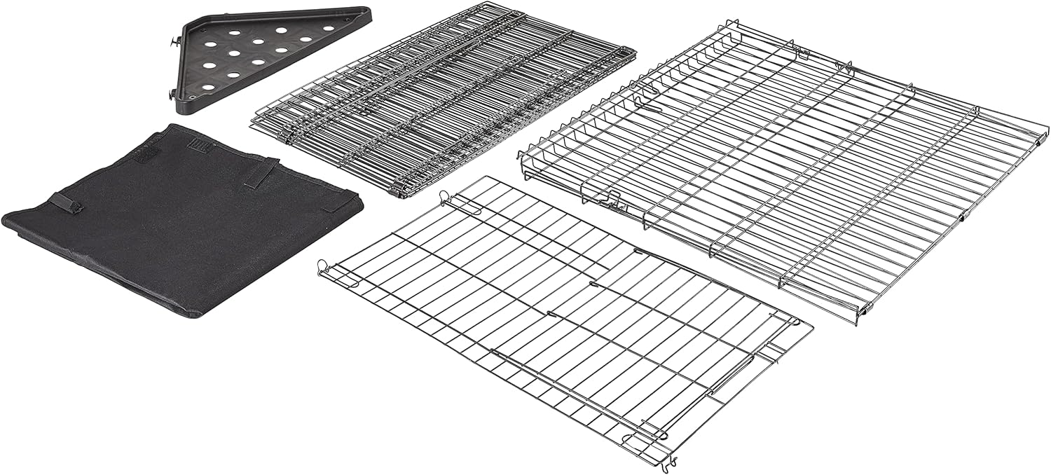 Amazon Basics Leakproof Canvas Bottom Guinea Pig Pet Cage with Divider Set, Black, 47.6"L x 24.2"W x 14.0"H