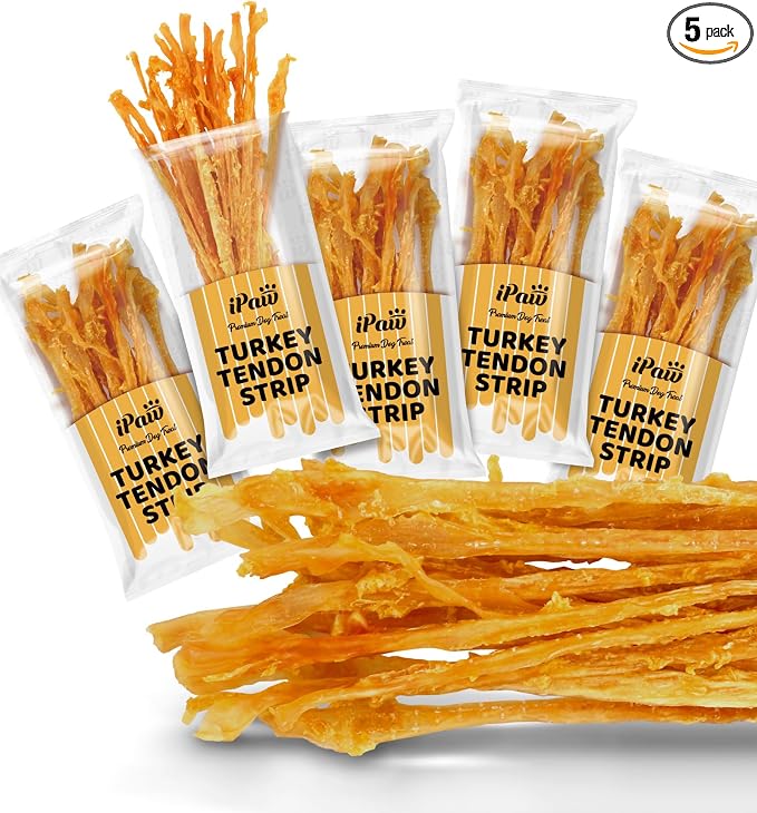 iPaw 5 Packs Value Combo Turkey Tendons by iPawPawsomePetSupplies