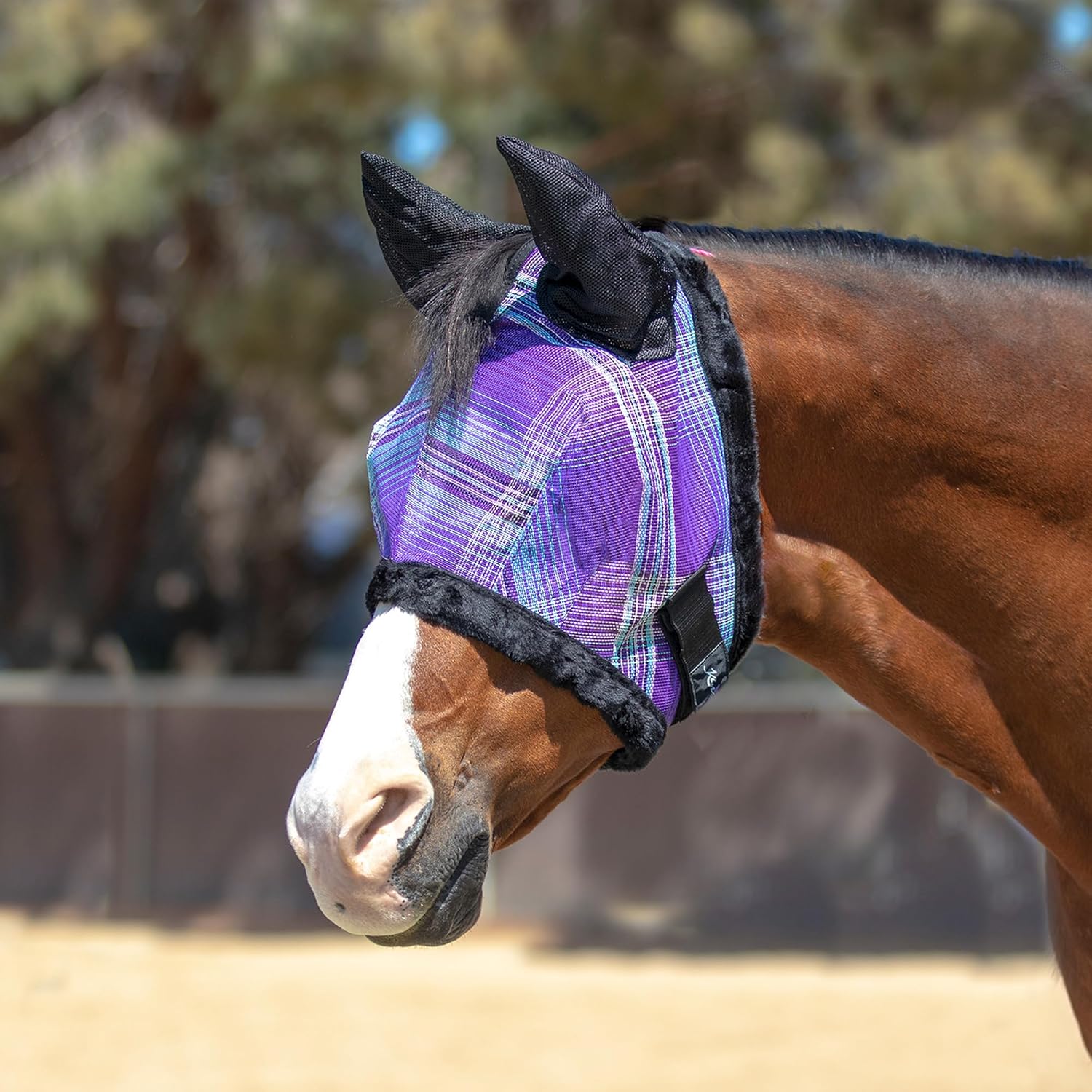 Kensington Signature Fly Mask w/Plush Fleece & Ears w/Forelock Hole Size