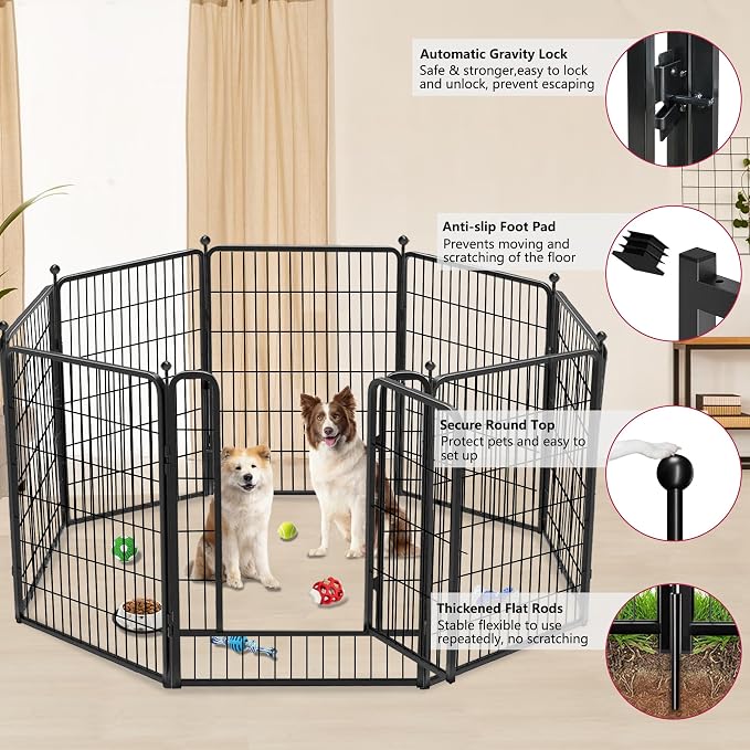 Dog Playpen 40 inch 36 Panels Indoor Outdoor Dog Pen - Image 4