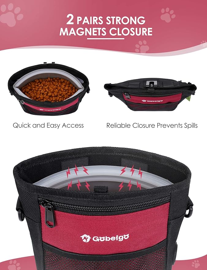 Gobeigo Dog Treat Pouch, Magnetic Closure & Sealable Silicone Bag Insert - Image 3