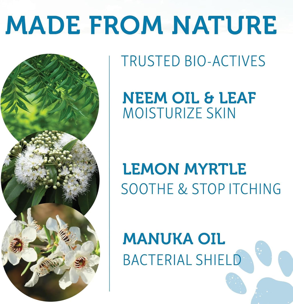 The Natural Dog Shampoo Bar Soap for Itchy Skin Relief - 3.5oz 100g - Dog Soap for Sensitive Skin with Manuka and Neem Oil to Ease Allergies and Itching