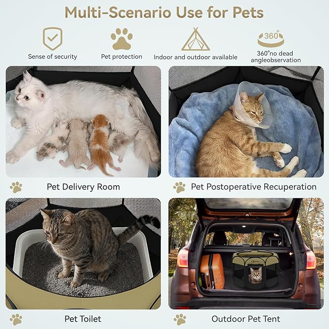 Siedihit Puppy Playpen for Small Dog Cat, Dogs Tent Crate Cage Indoor/Outdoor - Image 4