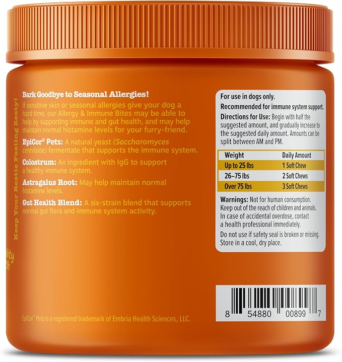 Zesty Paws Dog Allergy Relief Chews, Dog Probiotics - Image 5