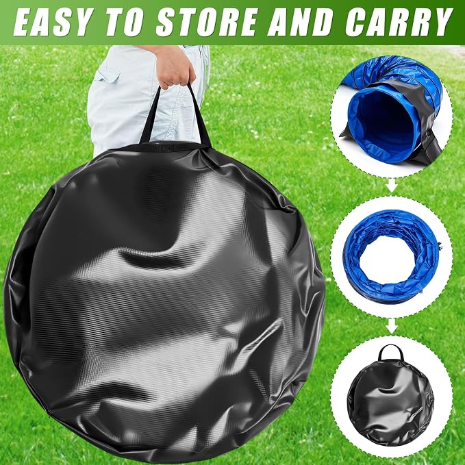 Briwooody 28 in 10 Foot PVC Dog Agility Tunnel - Image 4