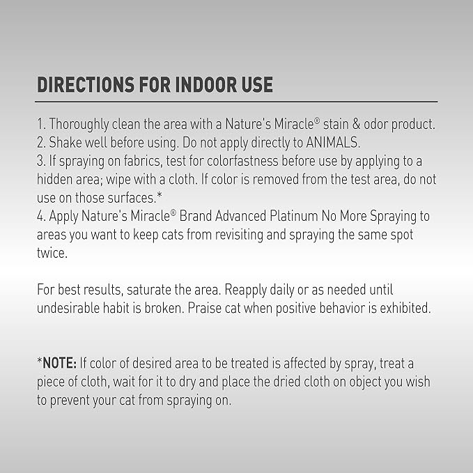 Nature’s Miracle Advanced Platinum No More Spraying, 128 Ounces, Helps - Image 4