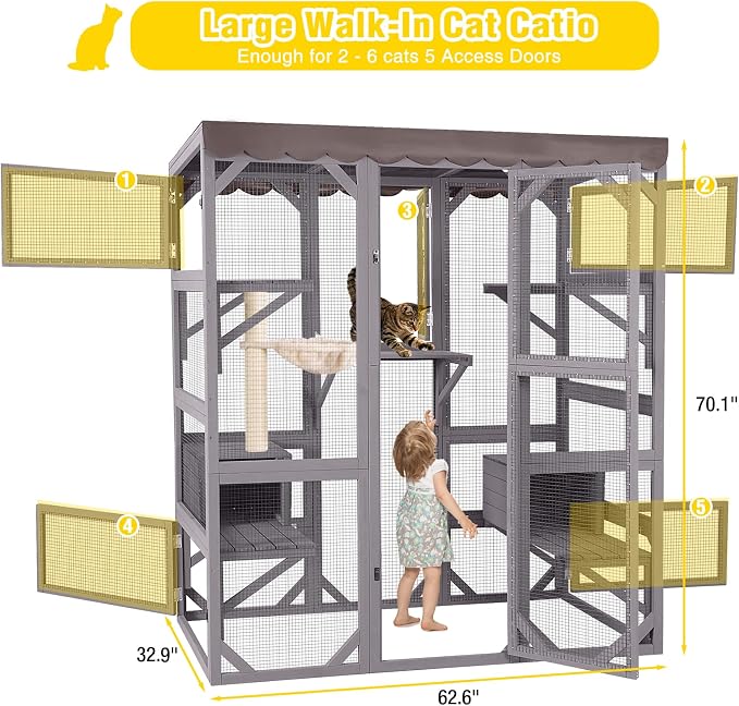 Aivituvin Catio Outdoor Cat Enclosure - Image 9