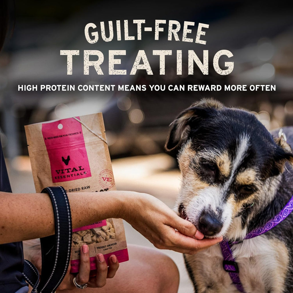 Vital Essentials Beef Tripe Bites Dog Treats, 2.3 oz | Freeze-Dried Raw | Single Protein | Premium Quality High Protein Training Treats | Grain Free, Gluten Free, Filler Free