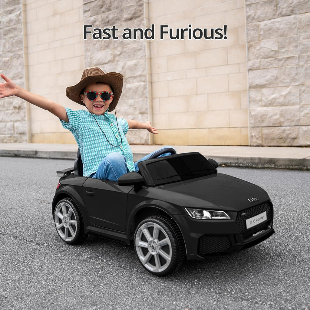 Electric Car for Kids, Licensed Audi 6V Kids Ride on Car Toy for Toddlers with Remote - Black