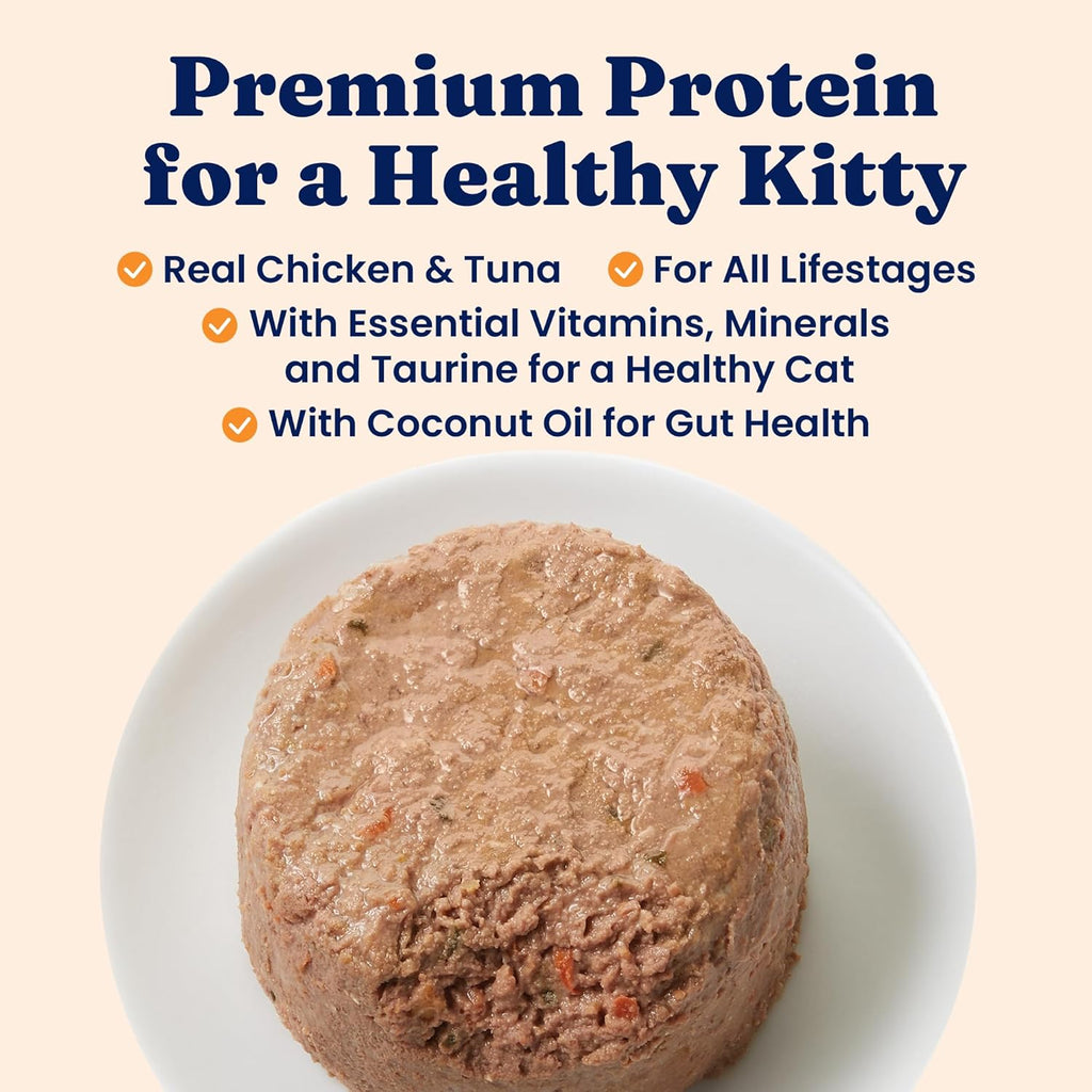 Solid Gold Wet Cat Food Pate in Coconut Oil - Healthy Canned Cat Food Pate w/Real Chicken, Omega Fatty Acids, Vitamins & Minerals - Grain Free & Gluten Free Canned Meals for Cats & Kittens - 24ct/3oz