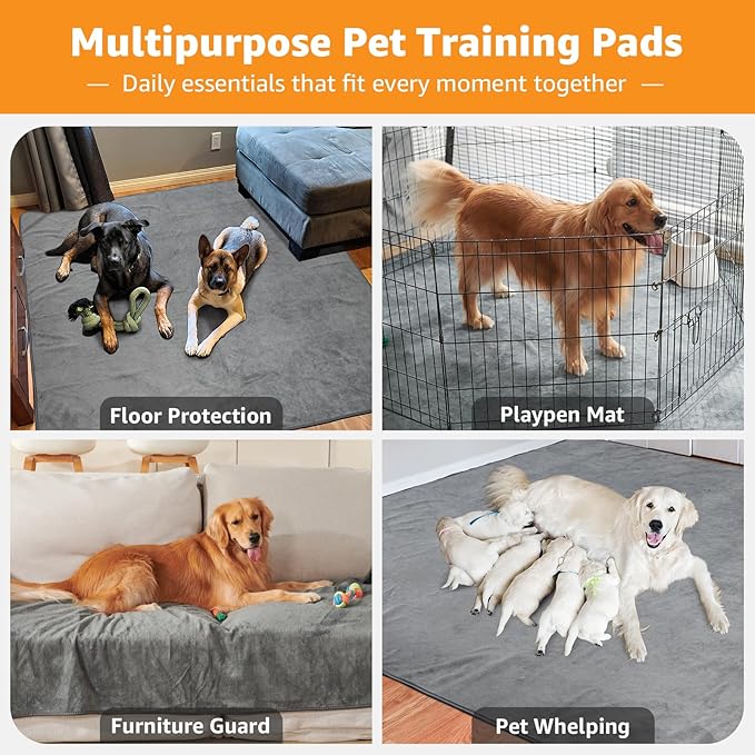 Washable Pee Pads for Dogs, 60x60 Reusable Whelping Pads, Absorb Dog Mats - Image 8