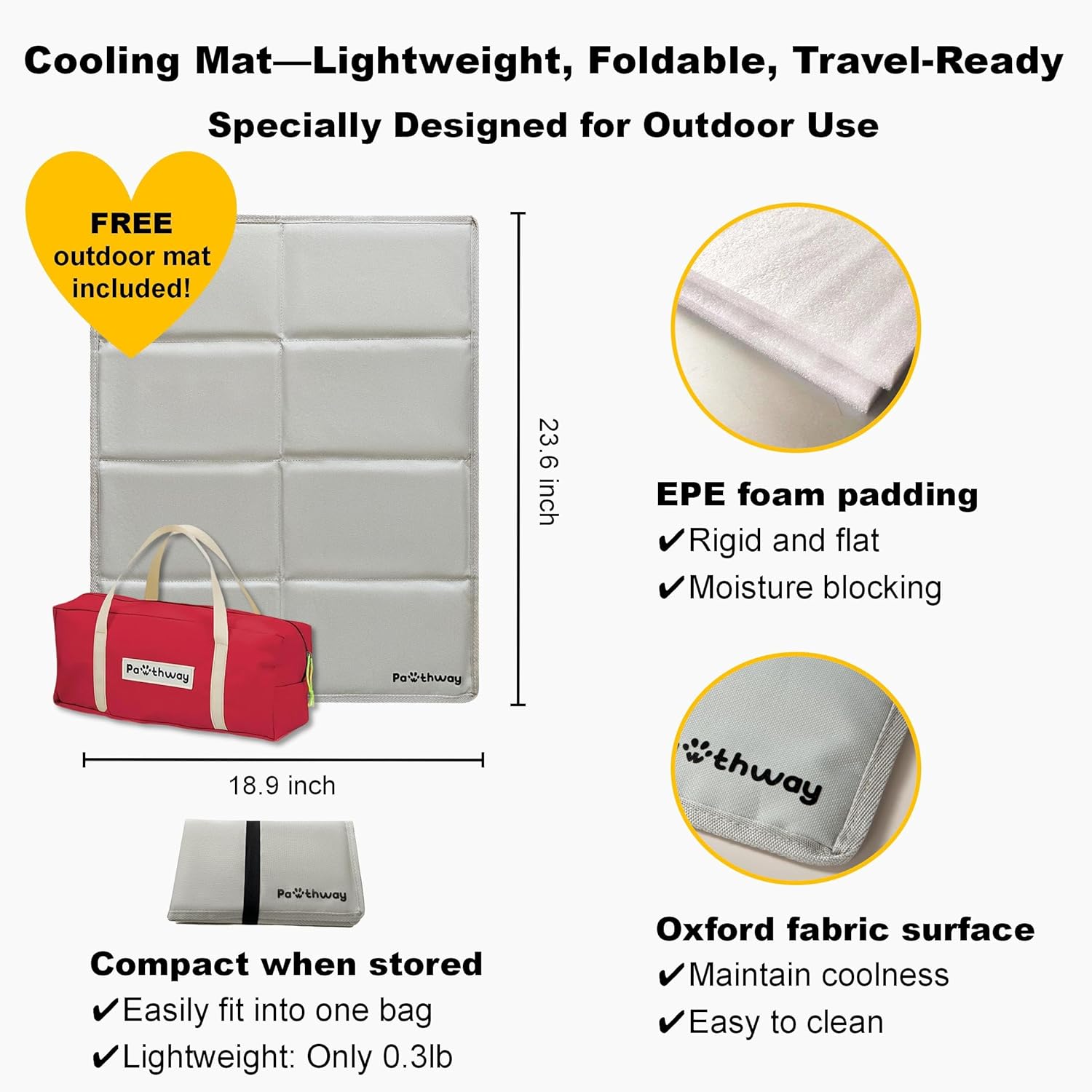 Dog Tent Cotton Fabric, Aluminum Poles and Camping Mat, Outdoor Weatherproof, Dog House Outdoor, Breathable with 2 Side Windows, Portable and Collapsible (Red, Small)