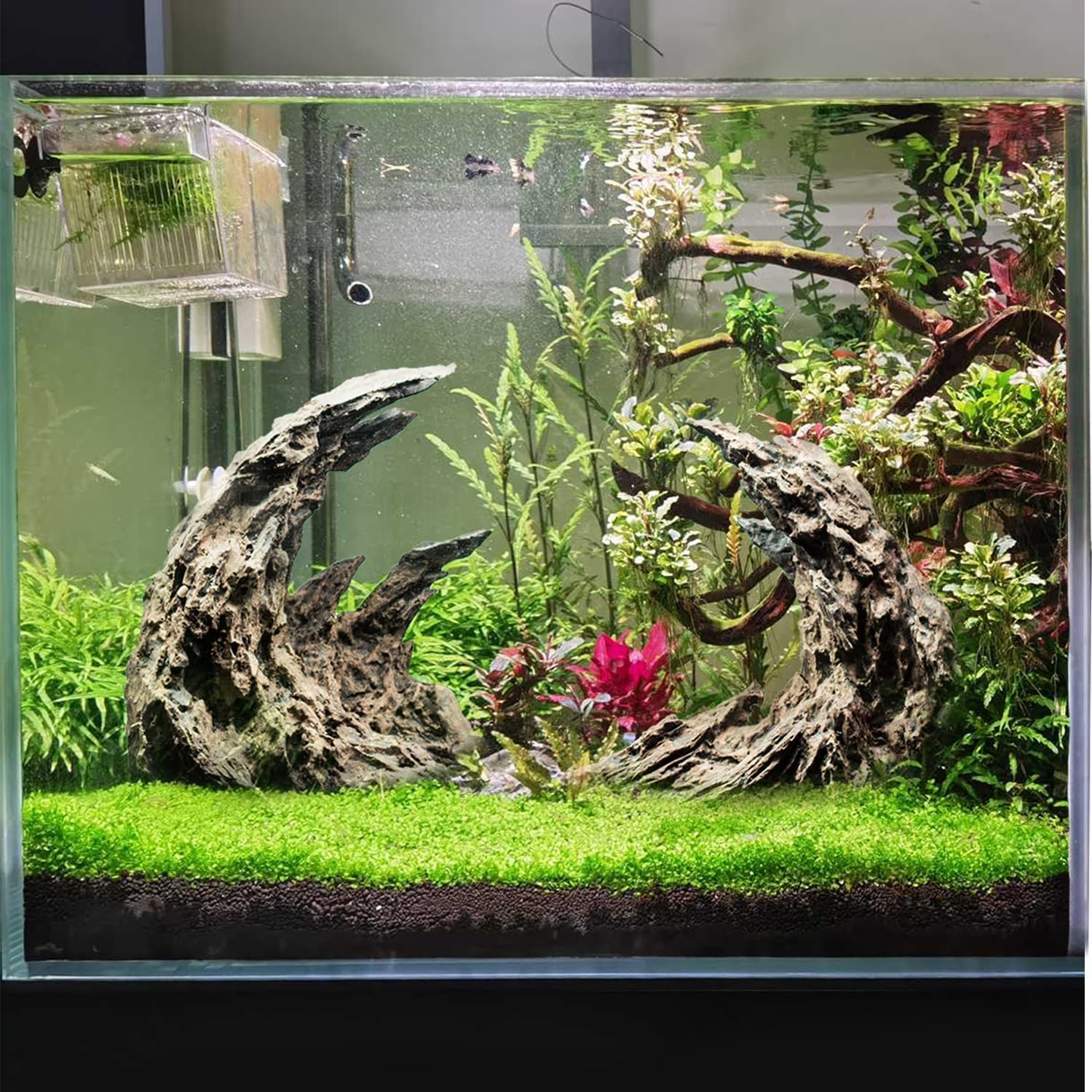 Novelsite Fish Tank Accessories, Aquarium Decorations, Scenery, Rock Ornaments - Create Aquatic Beauty with Premium Aquarium Decorations, 14.4 x 7.1 x 3.34 inches