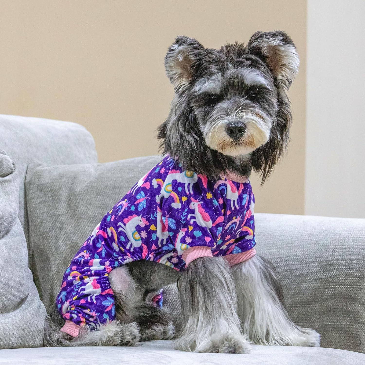 CuteBone Dog Christmas Pajamas Puppy Onesies Small Dogs Soft Pjs Coat Cat Apparel Comfy Pet Clothes Outfit Doggie Bodysuit P291S