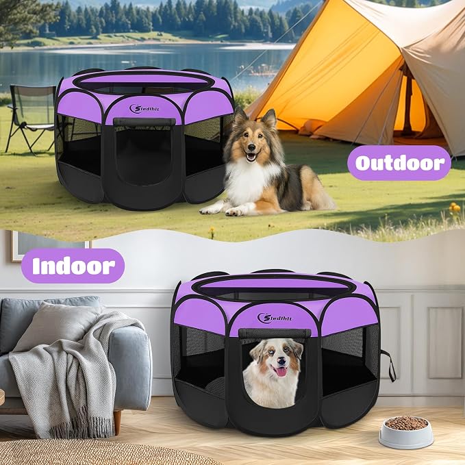 Siedihit Large Dog Playpen, Puppy Pet Playpen Indoor, Dogs Tent Crates Cage - Image 5