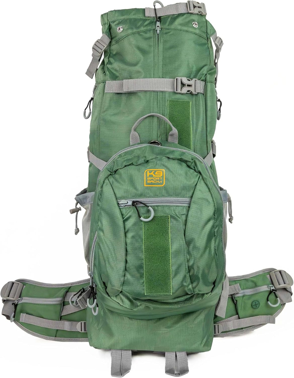 K9 Sport Sack Kolossus - Large, Myrtle Green - The Big Dog Backpack - Ideal for Dogs 20-22” Long - Fully Adjustable Pet Carrier - Doubles as a Professional-Grade 60L Hiking Pack