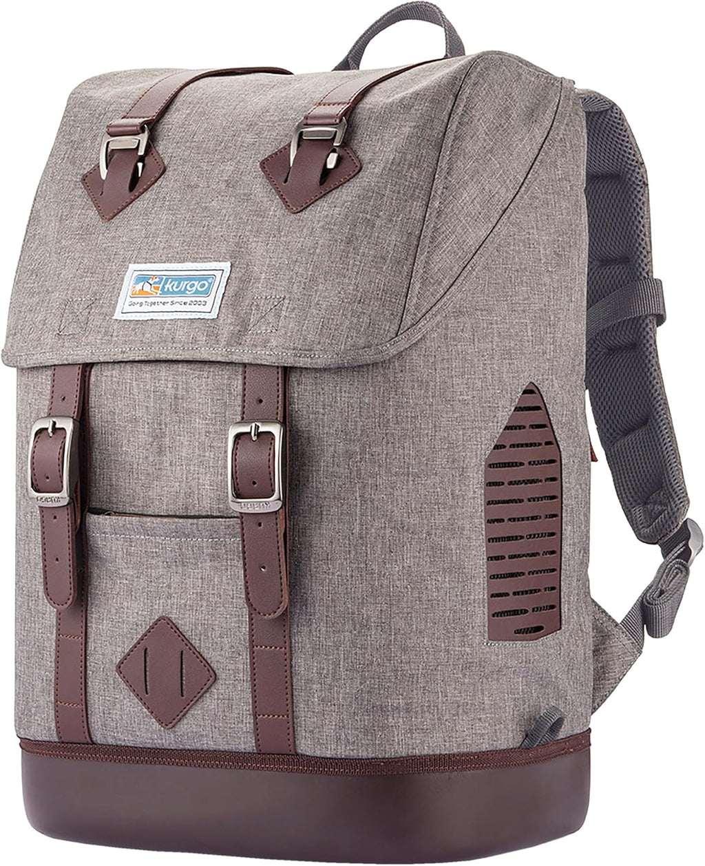 Kurgo Dog Carrier Backpack for Small Pets - Dogs & Cats | TSA Airline Approved | Cat | Hiking or Travel | Waterproof Bottom | G-Train | Ruck Sack | Heather Grey