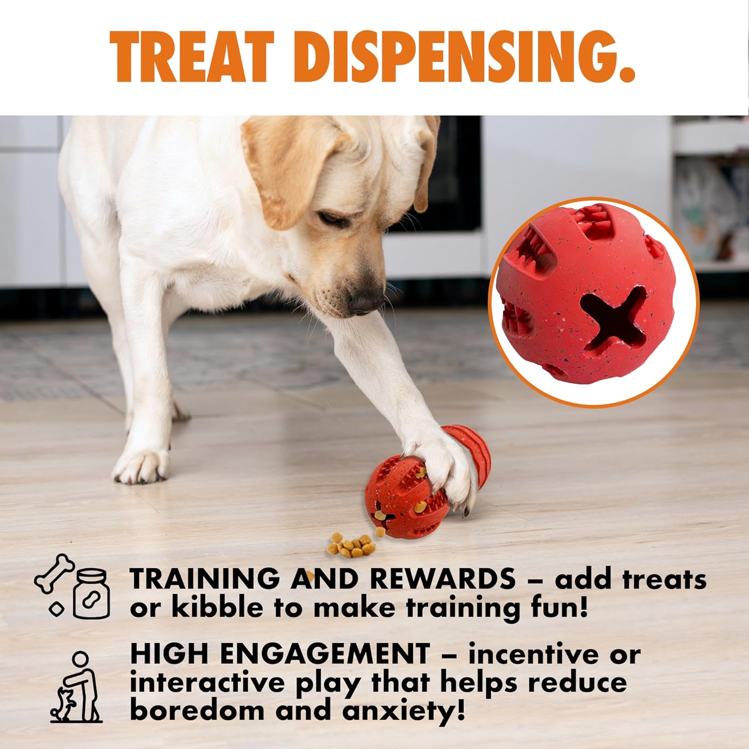 Max Fusion with Nike Grind, Dog Chew Toy, Arlee Weeble Treat Dispensing Toy for Dogs, Durable & Interactive for Pets, L