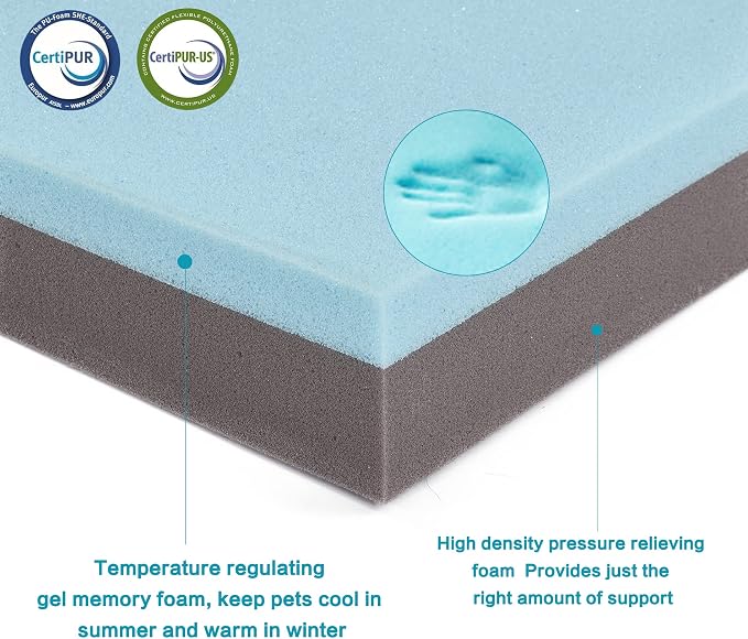 Orthopedic Memory Foam Dog Bed for Large Dogs, Cooling Dog Beds -Waterproof Pet - Image 2