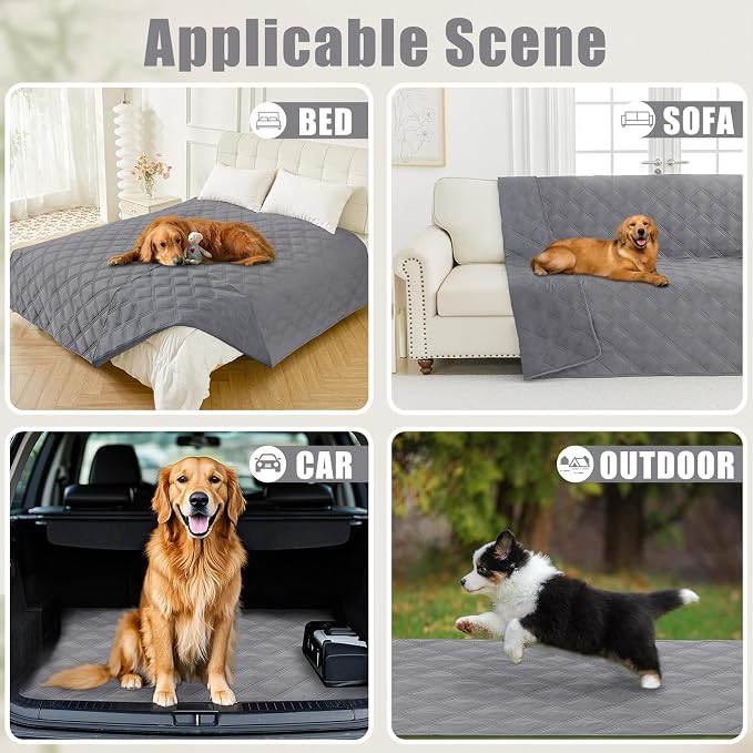 Smiry Waterproof Dog Bed Cover Blanket 52x82, Soft Reversible Pet Blanket - Image 5